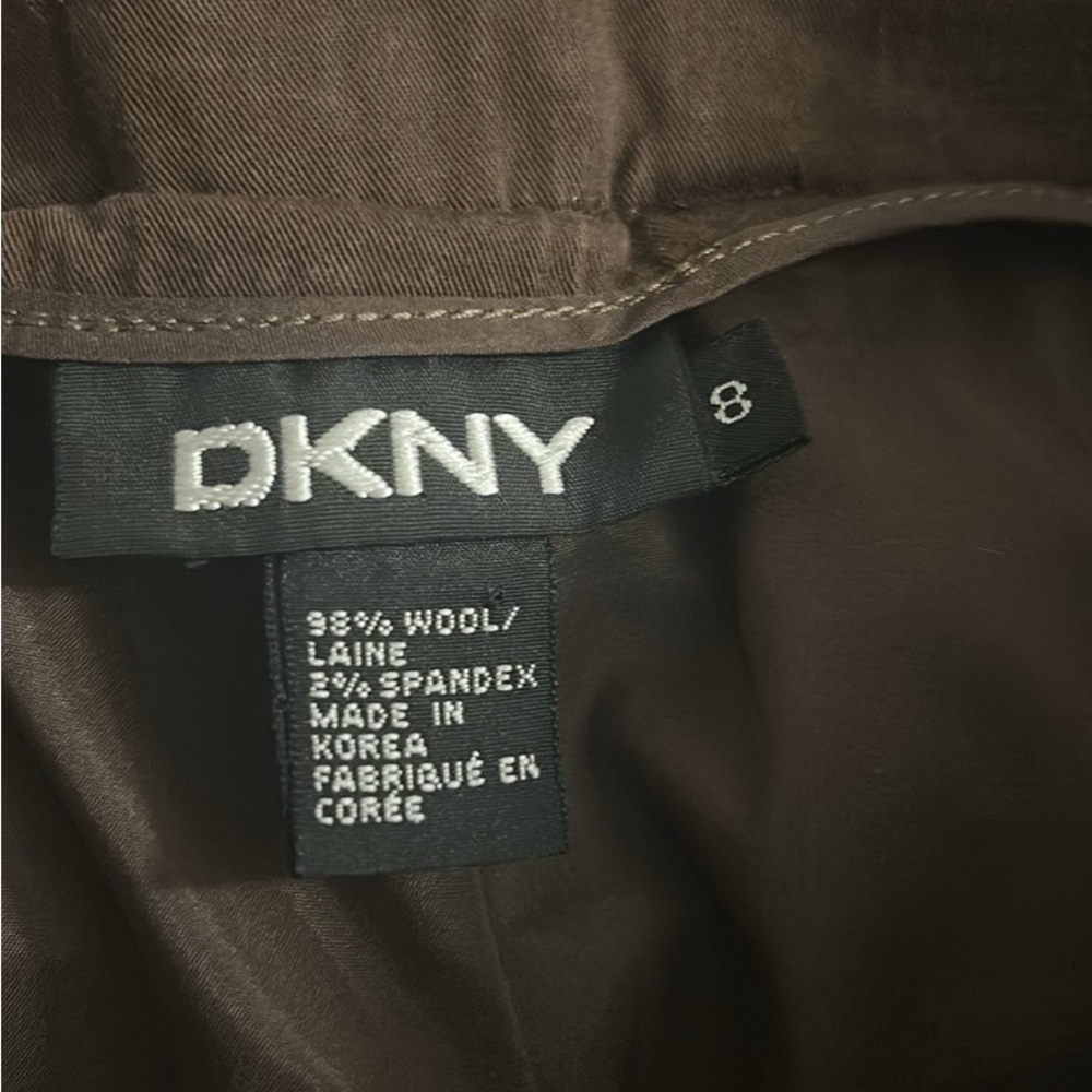 DKNY Chocolate Wool Blend Trousers